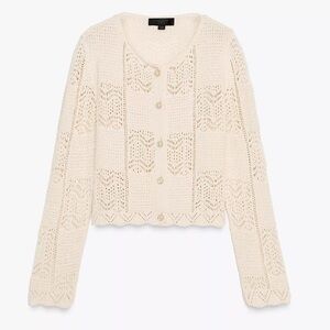 Zara Cream Crochet Cardigan